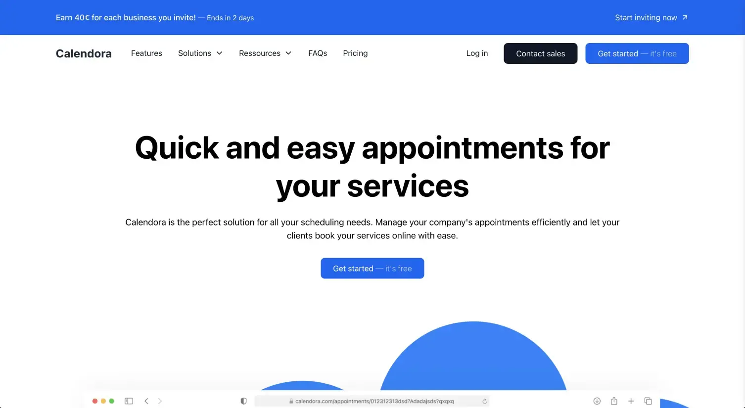 www.calendora.webflow.io — screenshot